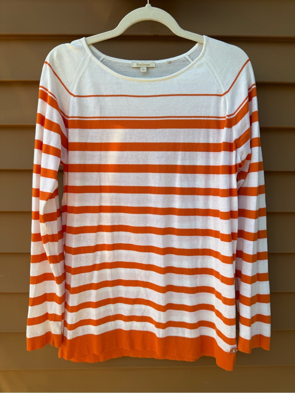 Barbour Chock Striped Knit in Marigold Sweater
